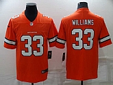 Nike Broncos 33 Javonte Williams Orange Color Rush Limited Jersey,baseball caps,new era cap wholesale,wholesale hats